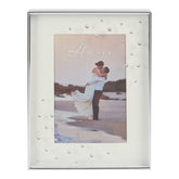 MARCO FOTOS BAÑADO EN PLATA AMORE CON CRISTALES 15X10 | 1 UNIDADES | (WIDDOP)